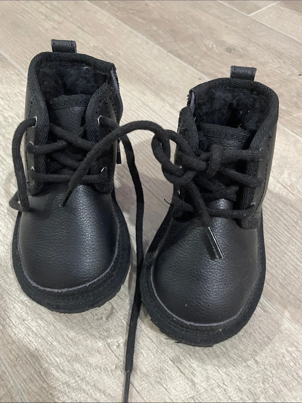 Ugg Toddler Black Lace-Up Winter Boots